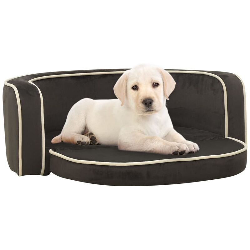 

BHD - Sofá plegable perro cojín lavable felpa gris oscuro 73x67x26 cm