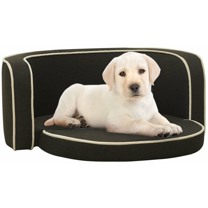 

Sofa plegable perro cojin lavable lino gris oscuro 76x71x30cm