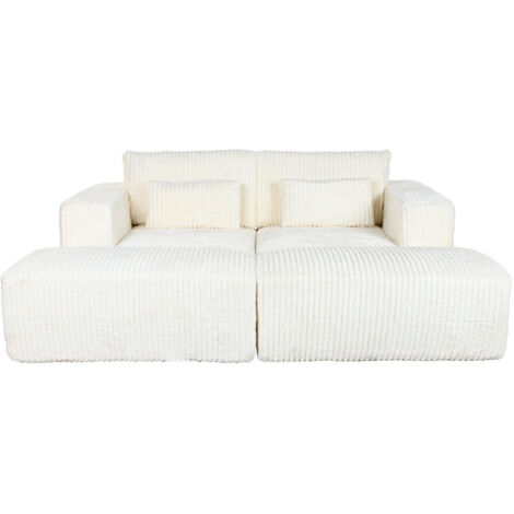 Sofa Poliester Foam 220X158X91 Modular Pana Crema