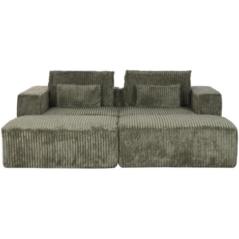Sofa Poliester Foam 220X158X91 Pana Verde