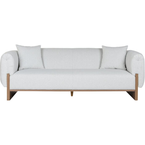 Sofa Poliester Mdf 220X95X77 Gris