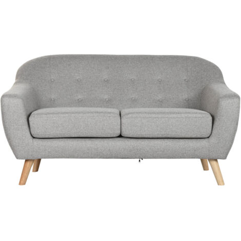 Sofa Poliester Rubberwood 146X84X82 2 Plazas Topo