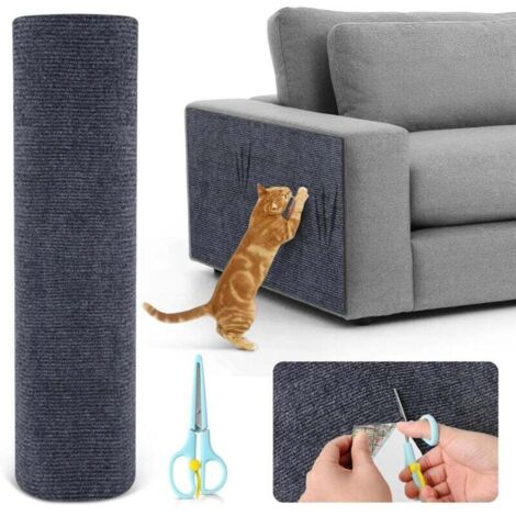 Sofa Protector for Cats, Scratch-Resistant, Cat Scratch Protection, Protective Sticker, Scratch Protection for Furniture, Doors, Walls, Carpets, Countertops, 2 m x 40 cm, Grey MUMU