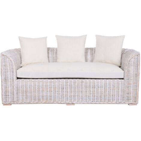 Sofa Ratan Algodon 174X88X69 Con Cojines Decape