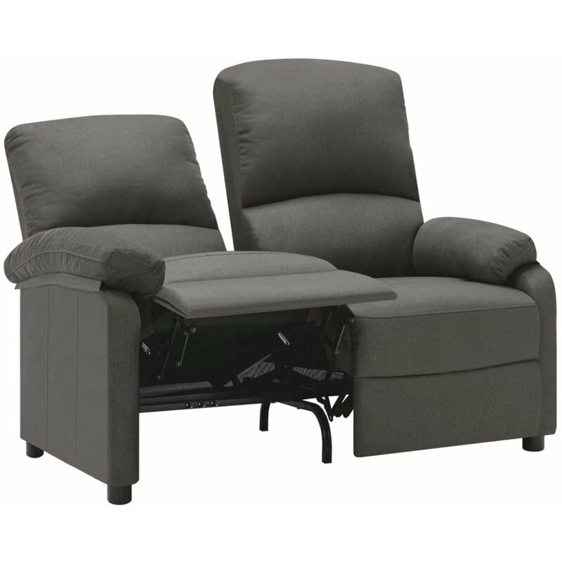 

Sofa reclinable de 2 plazas de tela gris oscuro