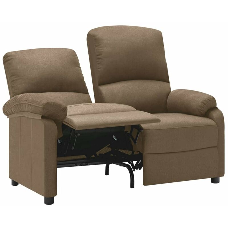 

Sofa reclinable de 2 plazas de tela gris taupe