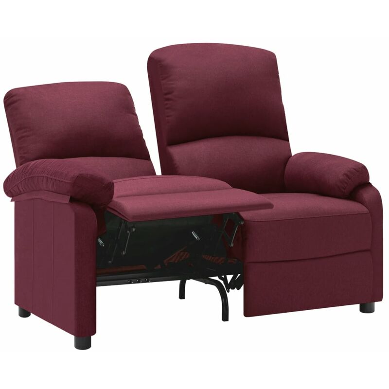 

Sofá reclinable de 2 plazas de tela morado