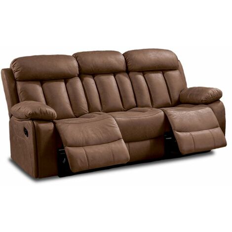 Sofá relax 3 plazas Kendal Chocolate (ancho) x 101cm (alto)