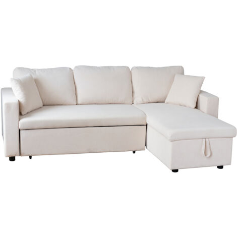 Sofá rinconera CLARK 3 plazas pana beige