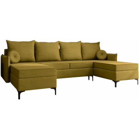 Sofá rinconero Clovis 111, Manila 33, Función de descanso, Almacenaje, 281x168x101cm, 0