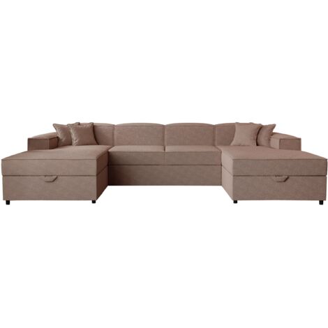 Sofá rinconero Clovis 115, Coral 45, Función de descanso, Almacenaje, 320x166x79cm, 0