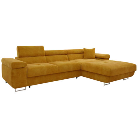 Sofá rinconero Comfivo Eliferu 102, Wave 05, Función de descanso, Almacenaje, 280x170x70cm, 0