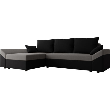 Sofá rinconero Memphis 104, Alova 04 + Alova 36, Función de descanso, Almacenaje, 240x140x82cm, 0