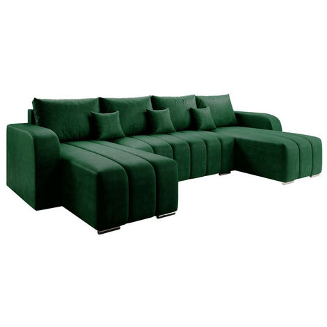 Sofá rinconero Muncie 108, Manila 35, Función de descanso, Almacenaje, 313x147x86cm, 0