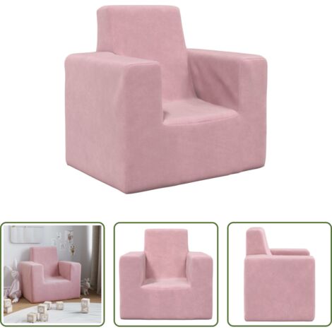Sofá rosa -  Sofá para niños felpa suave rosa