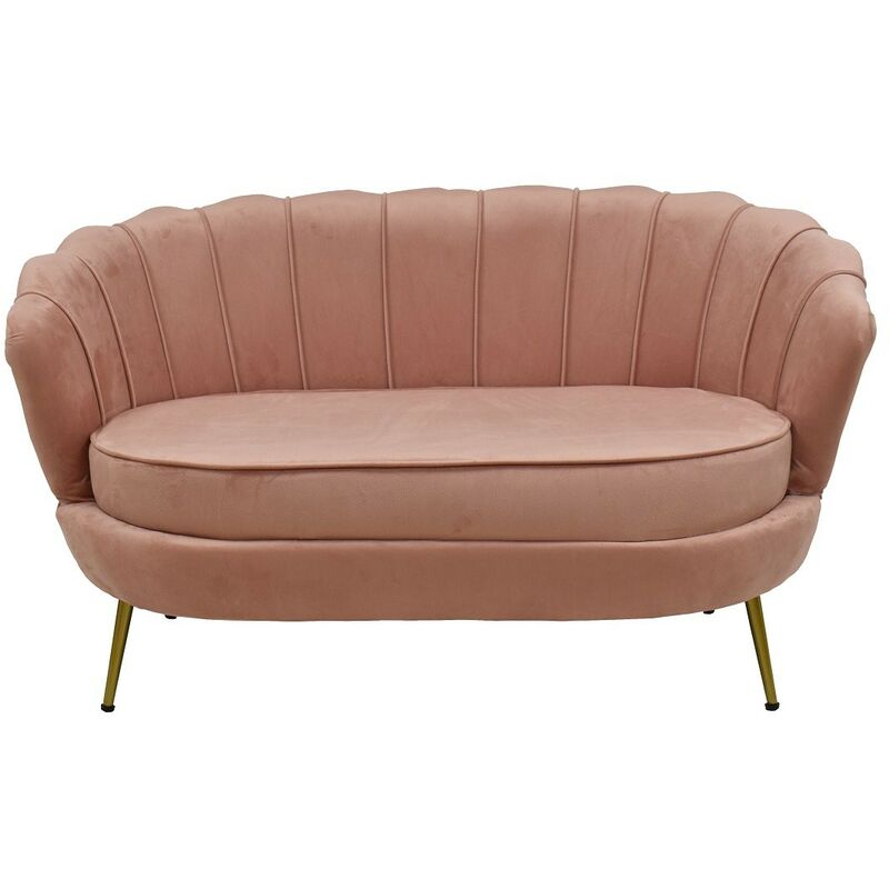 

Sofá ROSMARI, 2 plazas, tapizado velvet rosa