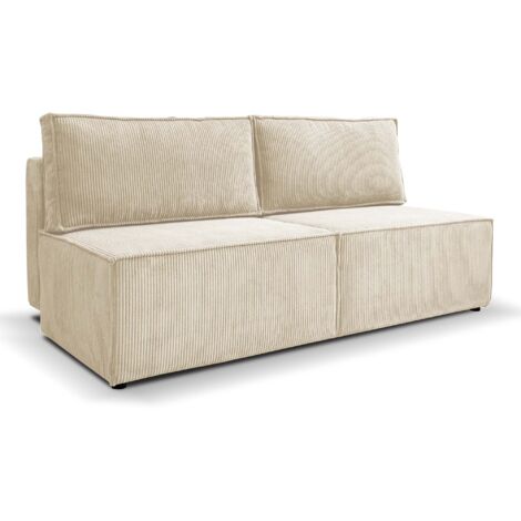 Sofa, Schlafsofa mit Bettzeugfach COMPI Ecru