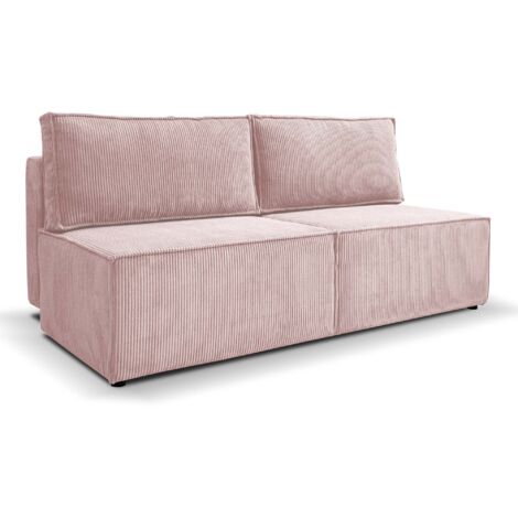 Sofa, Schlafsofa mit Bettzeugfach COMPI Rosa