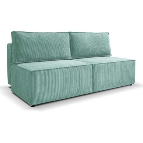 Sofa, Schlafsofa mit Bettzeugfach COMPI Türkis