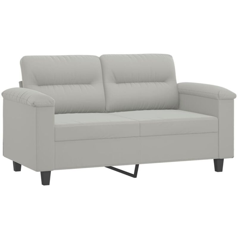 2-sitzer-sofa Hellgrau 120 Cm Mikrofasergewebe Vidaxl 832042