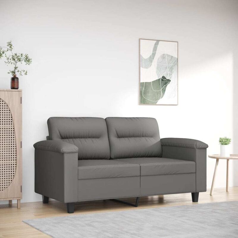 2-sitzer-sofa Dunkelgrau 120 Cm Mikrofasergewebe Vidaxl