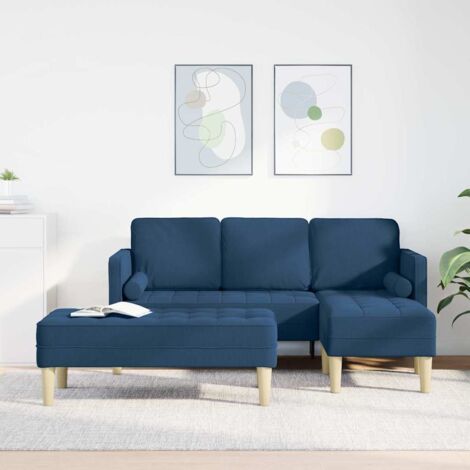 Sofa Set 2 pcs Blue 173 x 131 x 67 cm Fabric vidaXL