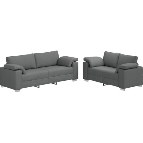 Sofa Set 2 pcs Dunkelgrau 219 x 77 x 82 cm Stoff vidaXL