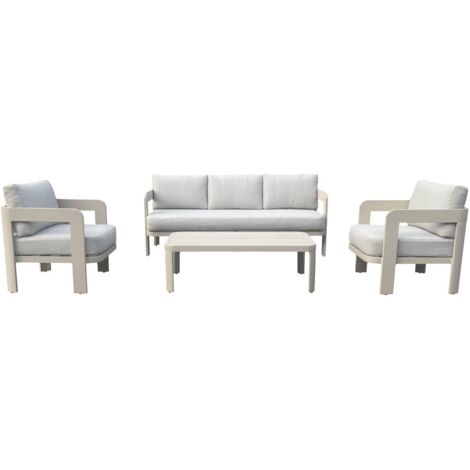 Sofa Set 4 Aluminio 188X75X67 Espuma Densidad 23D