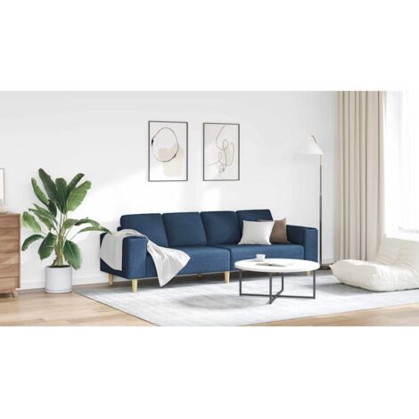 Sofa Set Blau Stoff vidaXL