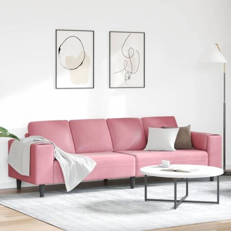 Sofa Set Rosa Samt vidaXL