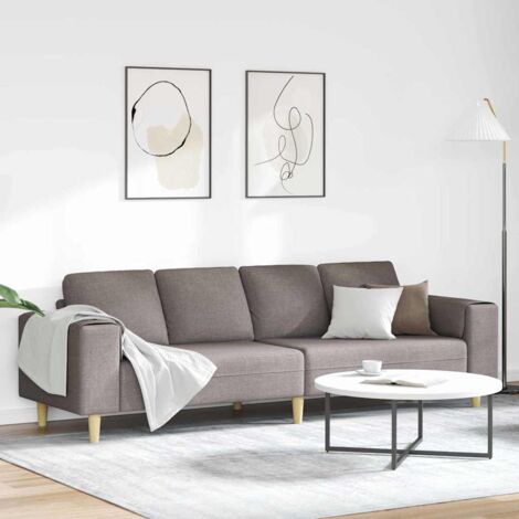 Sofa Set Taupe Fabric vidaXL