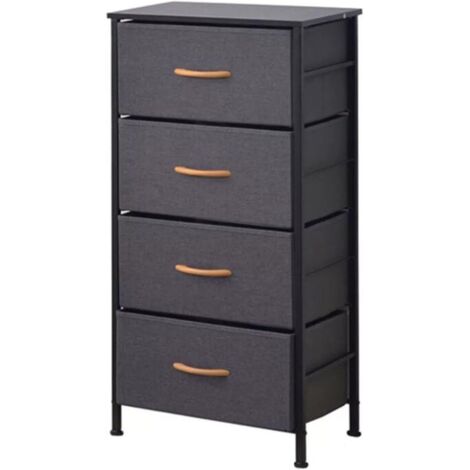 Sofa Side Cabinet on Overhanging Tables, Wrought Iron Drawer Tables, Living Room Combination Bedroom Bedside Table/K Gray