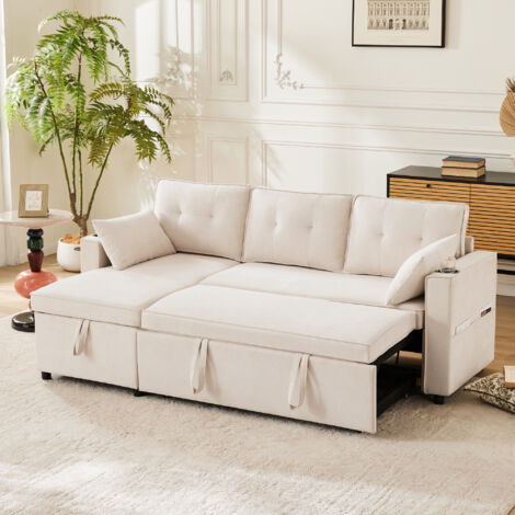 Sofa Sitzmöbel Schlafsofa 211 cm Stauraum OKMYHOME
