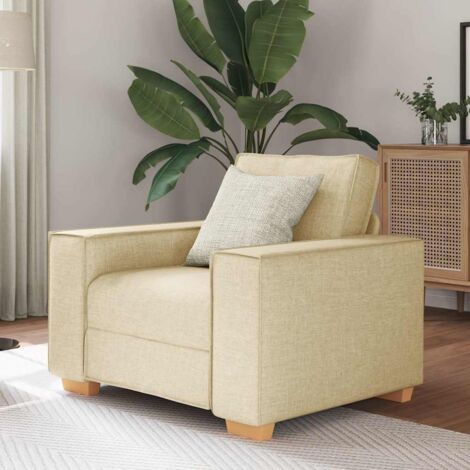 Sofa Stuhl Creme 60 cm Stoff vidaXL