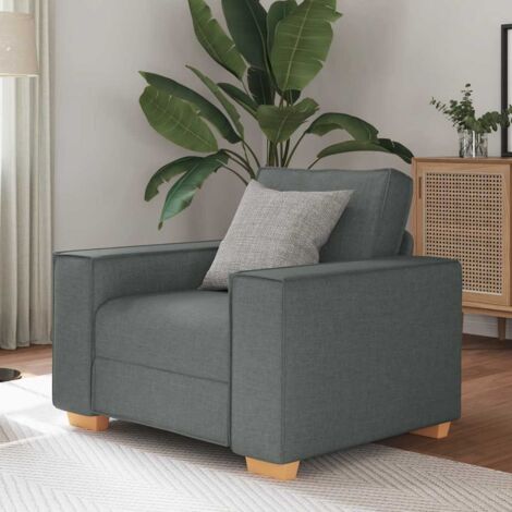 Sofa Stuhl Dunkelgrau 60 cm Stoff vidaXL
