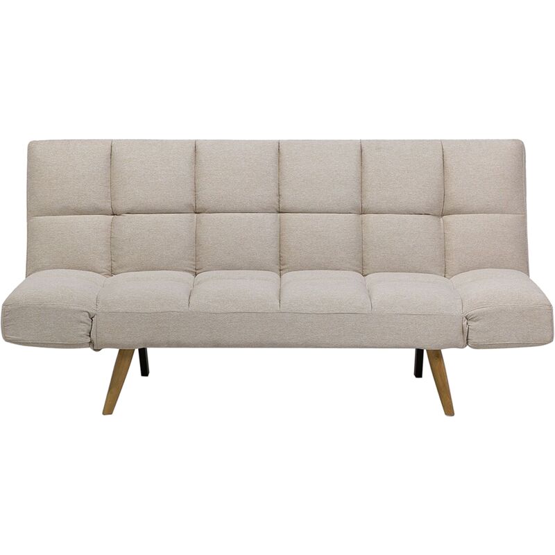 

Beliani - Sofá cama 3 plazas tapizado beige INGARO