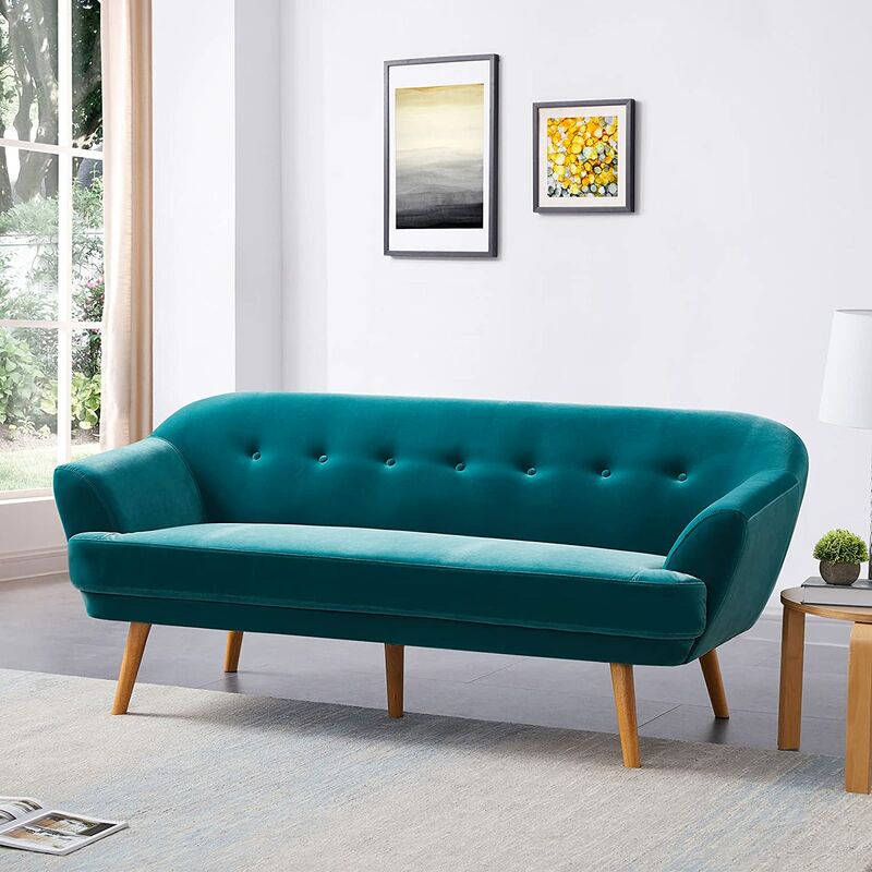 Sofa with Padded Cushion - Green