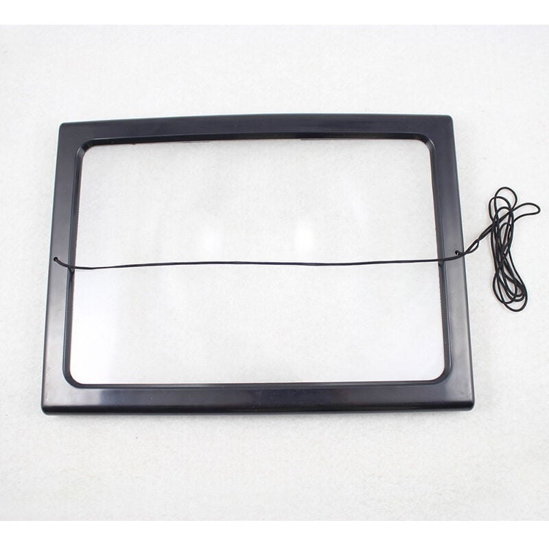 Image of Csparkv - A4 Ganzseitige Leselupe, Lupe mit 4 LED-Lampen, 3-fache Vergrößerungslinse