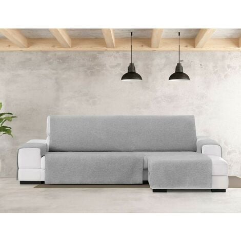 TOSCOHOME Sofabezug 240 cm für Sofa mit rechter Halbinsel Farbe grau - Valeria