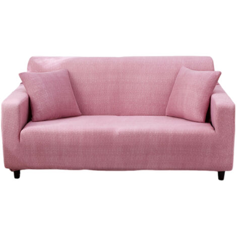 Sofabezug – FUNMOON – 3-Sitzer – Rosa – Kunstfaser – Elastisch - Sofabezug – FUNMOON – 3-Sitzer – Rosa – Kunstfaser – Elastisch