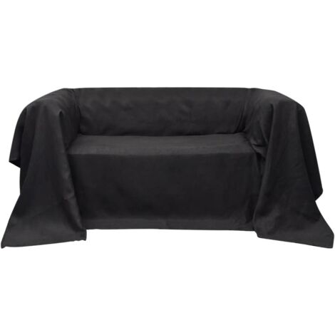 Sofahusse aus Microsuede Anthrazit 210x280 cm