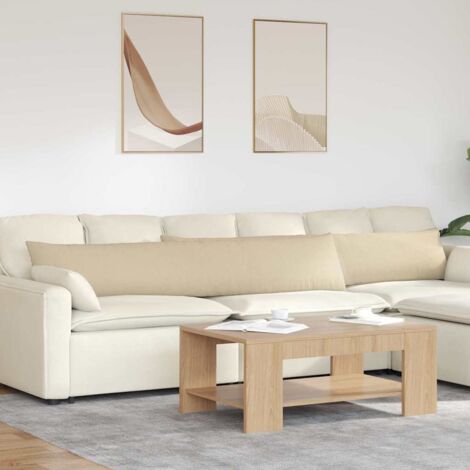 Sofakissen 2 pcs Creme 200 x 40 cm Stoff vidaXL