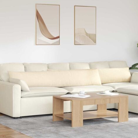 Sofakissen 2 Stück Creme 200 x 40 cm Cordstoff vidaXL