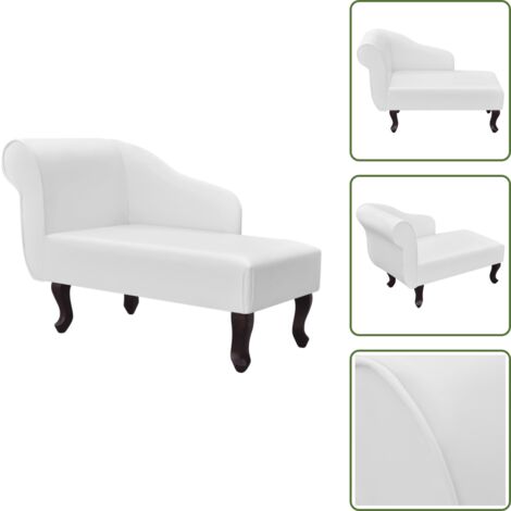 Sofás de cuero sintético - vidaXL Diván de cuero sintético blanco - Muebles de cuero sintético