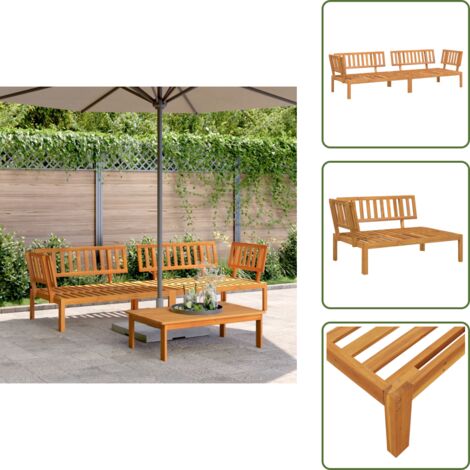 Sofás de exterior - vidaXL Sofás de esquina de palets de jardín 2 uds madera maciza acacia - Sofás de patio
