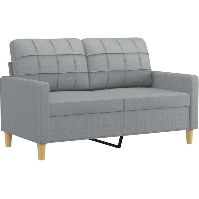 2-sitzer-sofa Hellgrau 120 Cm Stoff - Vidaxl