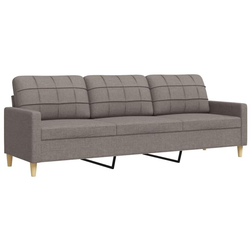 3-sitzer-sofa Taupe 210 Cm Stoff - Vidaxl