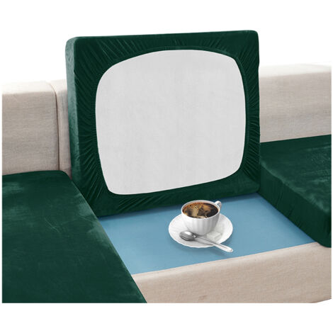 Sofasitzbezug, SAMT, GRÜN, FLASCHENGRÜN 50-65cm