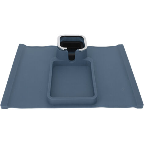 Sofaständer mit Tablett und ergonomischem Becherhalter aus multifunktionalem Silikon, rutschfest, für Büro oder Wohnzimmer, blau.