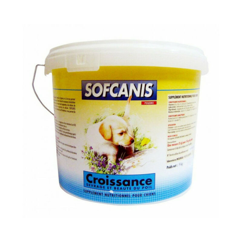 Sofcanis - Complément alimentaire pour chien Croissance poudre Seau 5 kg